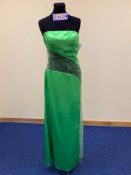 Milano Formals Green Dress B8561 Size Large (12 To 14)