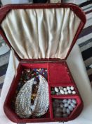 Vintge Jewellery Box and Contents