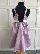 Designer Flowergirl/Prom Dress Age 6. Satin Ivory and Blush