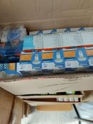 Box of Mixed Goods. Lightbulbs, Combs, Boom Targets, Stationery Items Plus More