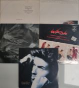 A Collection of 5 x George Michael Vinyl Records.