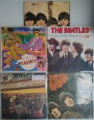 A Collection of 5 x The Beatles Vinyl Record LPs