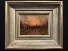 Sunset With Figures On A Path Francis Smith