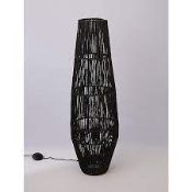 1 x Black Rattan Tall Floor Lamp 50184804