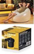Ozark Trail Led Moon Chair With Bestway Sidewinder 12V Inflatable Pump.