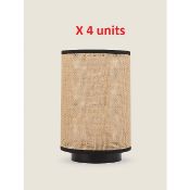 4 x Natural Woven Rattan Effect Portable Table Lamp 51006513