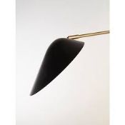 RRP £140. 2 x Matt Black & Brushed Gold Floor Lamps. 51140977