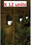 12 x White Led Solar Fence Lights Agm1405764