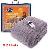 2 x Silent Night Comfort Control Luxury Heated Throws. Combined RRP £98