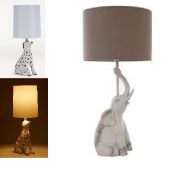 3 x Animal Lamps. 2 x Dalmation Lamps 50908135 & 1 x Elephant Lamp 51006506