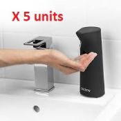 5 x Beldray Automatic Soap Dispensers. Black. 049419017