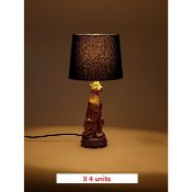 4 x Planet Gold Cheetah Table Lamps 50004547