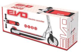 Online £95. Evo Electric Scooter. Red. Appears Unused. Box has Been Opened and Contents Have Been..