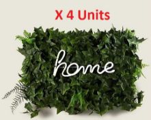 4 x Neon ‘Home’ Ivy Foliage Wall Decorations. Combined RRP £120