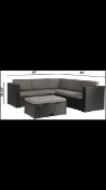 Black Rattan Corner Set