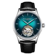 Swan & Edgar Hand Assembled Tourbillion Green Watch - Free Delivery & 5 Year Warranty