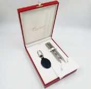 Cartier - Rare Brand New - Cartier Ballpoint Pen, Lead Pencil and Leather Keychain Gift Set