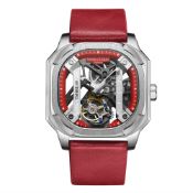 Swan & Edgar Hand Assembled Vortex Tourbillon Automatic Red Watch - Free Delivery & 5 Year Warranty