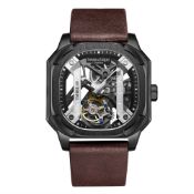 Swan & Edgar Hand Assembled Vortex Tourbillon Automatic Black Watch - Free Delivery & 5Year Warranty
