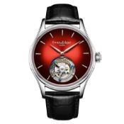 Swan & Edgar Hand Assembled Tourbillion Shepherds Sunset Red Watch - Free Delivery & 5 Year Warranty