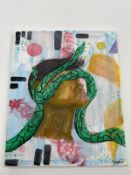 Oil On Canvas The Slave Original Painting Abstract Autor Sara