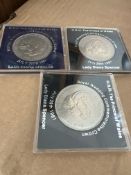 3 Commemorative Coins of Lady Diana Spencer
