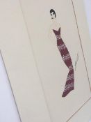 Erté (French 1892-1990) ‘An elegant women’ Pencil, Watercolour and Gouache Circa 1930s Signed Er...
