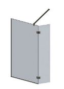 Brand New Boxed Bathstore Wet Room Screen & Pivot Screen 900/350 x 2000mm - Chrome RRP £445