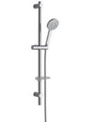 Brand New Boxed Bathstore Pure Airdrop 105mm Multi Function Shower Head and Riser Rail Kit RRP £8...
