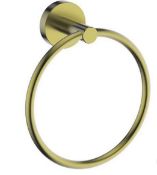 Brand New Boxed Bathstore Aero Towel Ring - Brushed Brass RRP £30 **No Vat**