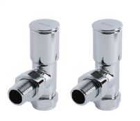 Brand New Boxed Milano - Modern Angled Radiator Valves - Pair RRP £29.95 **No Vat**