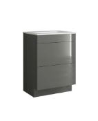 Brand New Boxed House Beautiful Gloss Grey 600mm Floorstanding Vanity with Basin RRP £450 **No Va...