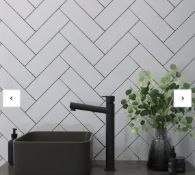 Brand New Boxed Camden White Ceramic Wall Tile 100 x 300mm - 0.45sqm Pack x 9 RRP £121.50