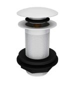 Brand New Boxed Arezzo Matt White Unslotted Click Clack Basin Waste RRP £29.95 **No Vat**