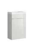 Brand New Boxed House Beautiful Gloss White Wall Mounted Cloakroom Vanity with Basin RRP £190