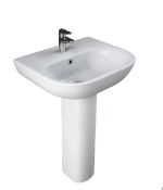Brand New Boxed Bathstore Newton 550mm White Basin and Full Pedestal RRP £140 **No Vat**