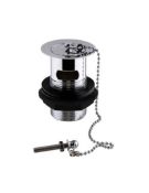 Brand New Boxed Bathstore Traditional Slotted Basin Waste with Chain Plug - Chrome RRP £12 **No V...