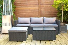 8-Seater Rattan Chair & Sofa Garden Furniture Set - Grey