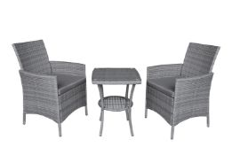 5 x 2-Seater Chiswick Rattan Bistro Set - Grey