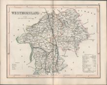 Lake District & Dales1850 Antique Steel Engraved Map Thomas Dugdale.