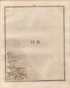 Scarborough, Filey, Cayton, Robin Hoods Bay John Cary’s Antique 1794 Map.