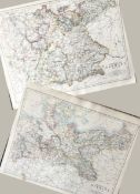 The Empire of Germany Victorian Antique Coloured 1885 Map.