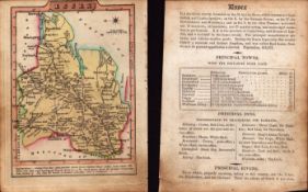 Essex Engraved Hand Coloured George IV Antique Map & Text.