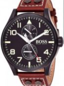 Hugo Boss Aeroliner MAXX Chronograph Black Dial Men's Watch 1513079