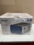 Swan 4 slice toaster. RRP £50 - GRADE U