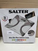 Salter Ultra slim glass scales. RRP £30 - GRADE U