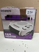 Hyundai 2000w Fan heater. RRP £30 - GRADE U