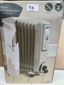 Morrisons 1500w Oil filled radiator. RRP £70 - GRADE U
