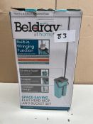 Beldray flat head mop and bucket set. RRP £40 - GRADE U