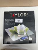 Taylor large platform digital dual kitchen scale. RRP £35 - GRADE U